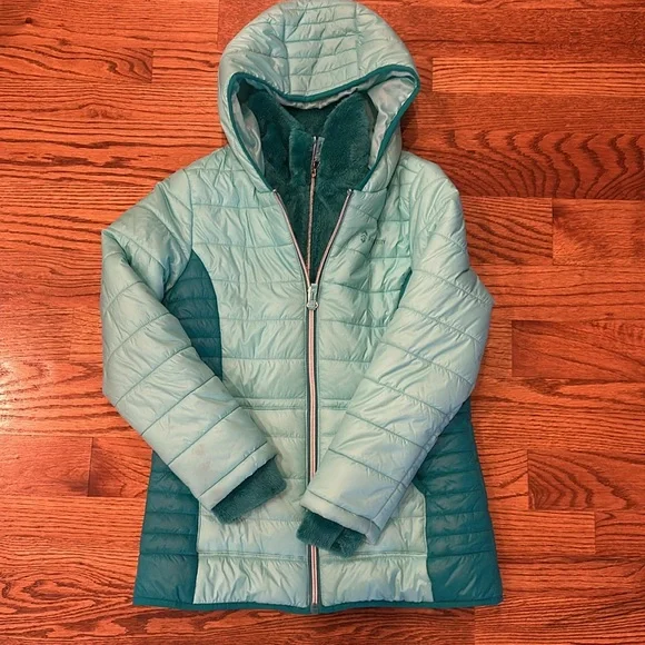 Free Country like new fleece trimmed puffer jacket Size 14 - Picture 1 of 5